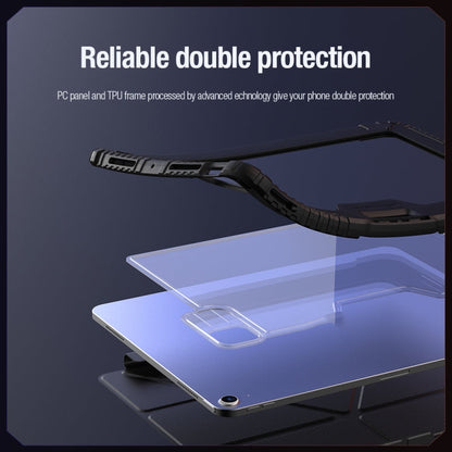 For iPad Air 13 2024 / 2025 / 2026 NILLKIN Bumper Pro Multi-angle Folding Style Tablet Leather Case(Blue)
