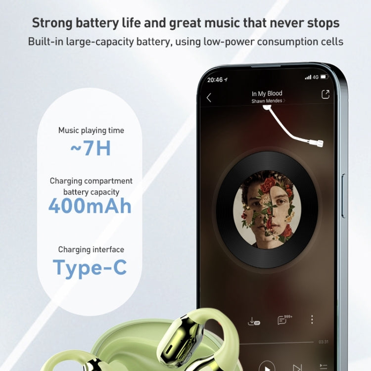 ZGA Symphony GS09S Air Conduction TWS Bluetooth Earphone(White)