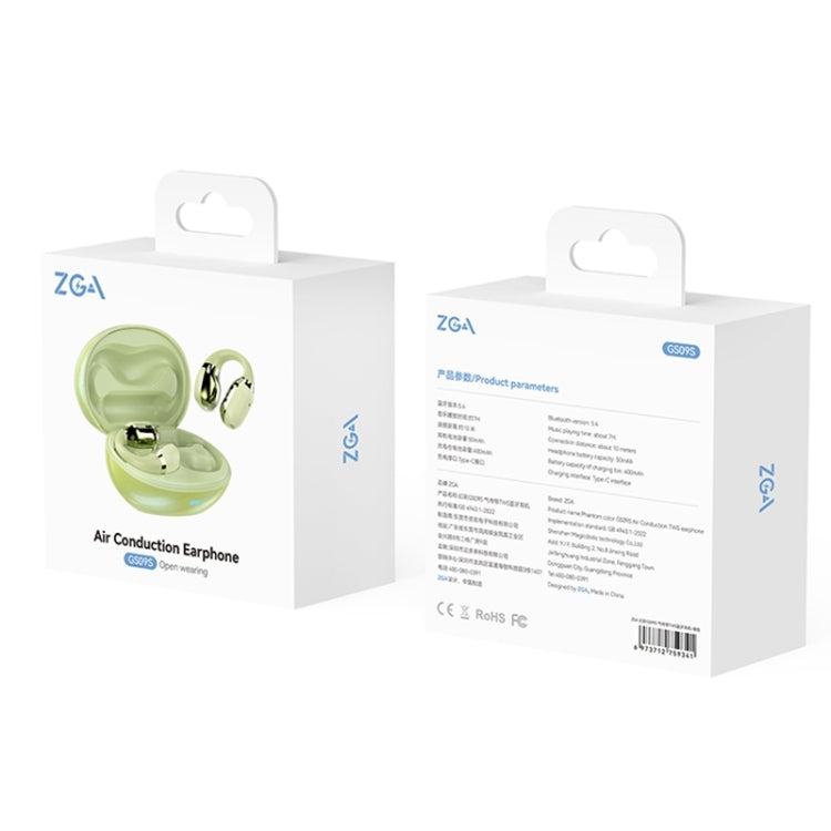 ZGA Symphony GS09S Air Conduction TWS Bluetooth Earphone(Green)