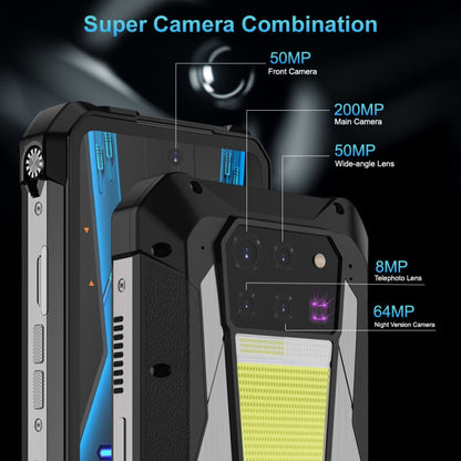 [HK Warehouse] Unihertz Tank 3 Pro 5G / 8849, 16GB+512GB, Projector, 200MP Camera, Night Vision, 23800mAh Battery, 6.79 inch Android 13 Dimensity 8200 Octa Core, Network: 5G(Black)