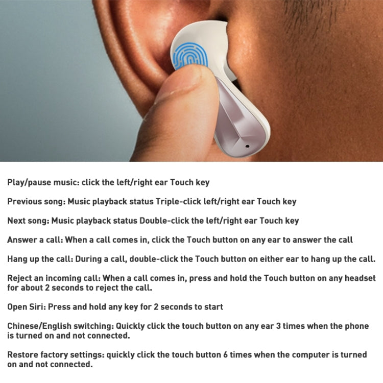 ZGA GS11 Amber True Wireless Bluetooth Earphone(Beige)