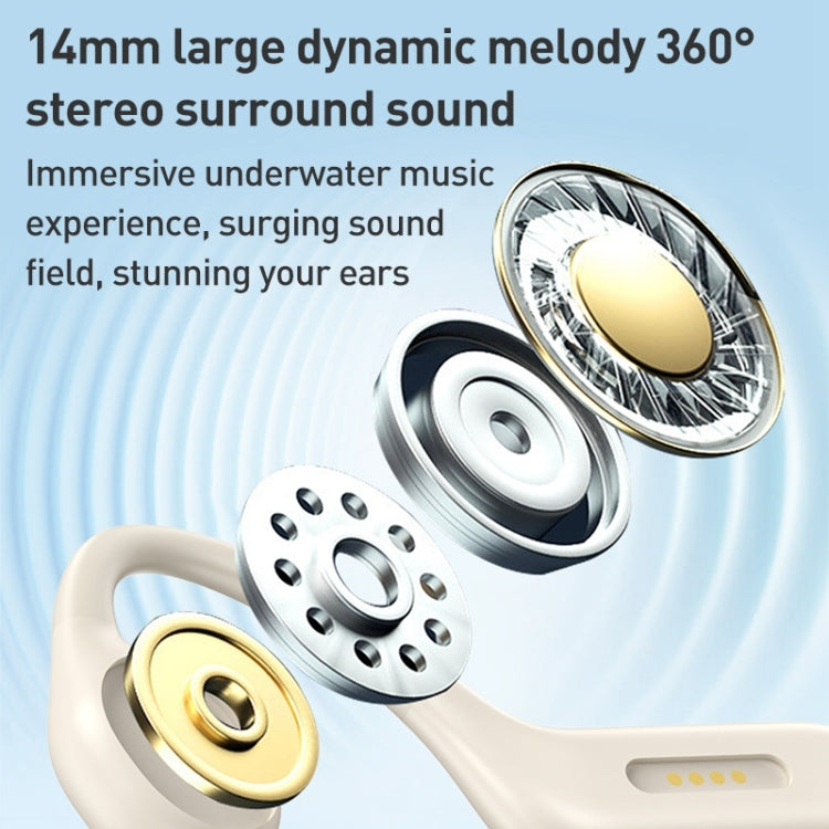 ZGA SP06 Waterproof Bone Conduction Bluetooth Sports Earphone(White)