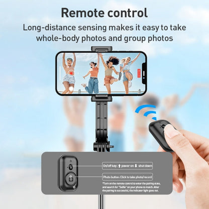 ZGA S01 Bluetooth Remote Control Detachable Tripod Selfie Stick(Black)