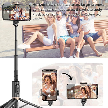 Télécommande Bluetooth ZGA S02 Trépied caché Perche à selfie (Noir)