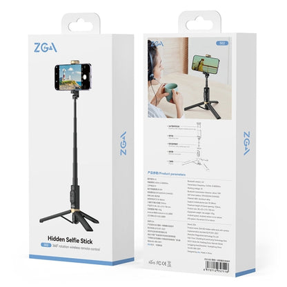 Télécommande Bluetooth ZGA S02 Trépied caché Perche à selfie (Noir)