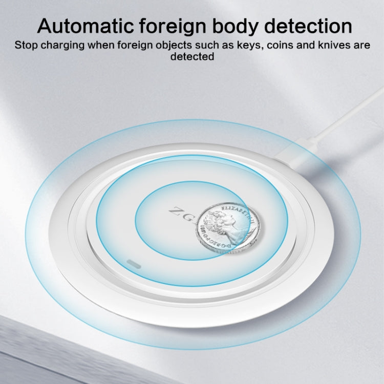 ZGA WX01S 15W Desktop Wireless Charger(White)