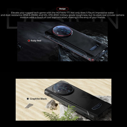 [HK Warehouse] HOTWAV T7 Rugged Phone, 4GB+128GB, 6280mAh, 6.52 inch Android 13 MT8788 Octa Core, Network: 4G, OTG(Red)
