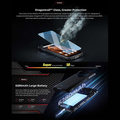 [HK Warehouse] HOTWAV T7 Rugged Phone, 4GB+128GB, 6280mAh, 6.52 inch Android 13 MT8788 Octa Core, Network: 4G, OTG(Red)