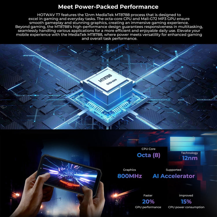[HK Warehouse] HOTWAV T7 Rugged Phone, 4GB+128GB, 6280mAh, 6.52 inch Android 13 MT8788 Octa Core, Network: 4G, OTG(Red)