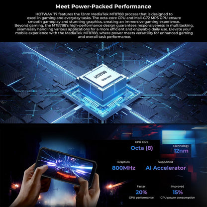 [HK Warehouse] HOTWAV T7 Rugged Phone, 4GB+128GB, 6280mAh, 6.52 inch Android 13 MT8788 Octa Core, Network: 4G, OTG(Red)