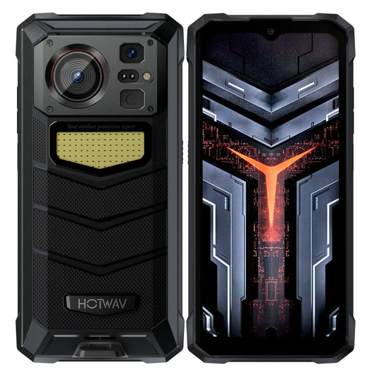 [HK Warehouse] Téléphone robuste HOTWAV W11, 6 Go+256 Go, Vision nocturne, 20800 mAh, Android 13 MT8788 Octa Core 6,6 pouces, Réseau: 4G, OTG, Enregistrement d'appels (Noir Cosmique)