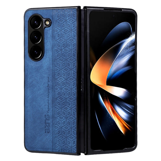 For Samsung Galaxy Z Fold6 AZNS 3D Embossed Skin Feel Phone Case(Blue)