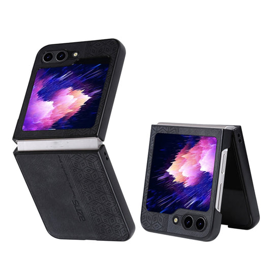 For Samsung Galaxy Z Flip6 / 7 FE AZNS 3D Embossed Skin Feel Phone Case(Black)