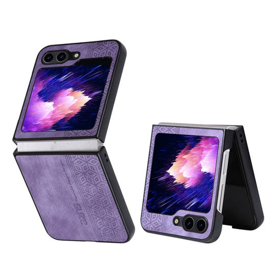 For Samsung Galaxy Z Flip6 / 7 FE AZNS 3D Embossed Skin Feel Phone Case(Purple)