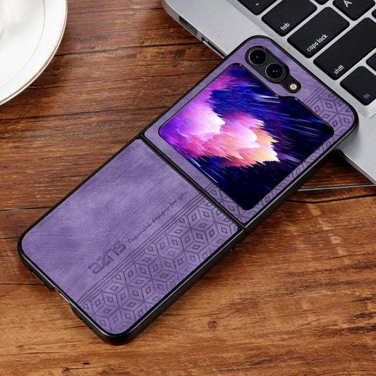 For Samsung Galaxy Z Flip6 / 7 FE AZNS 3D Embossed Skin Feel Phone Case(Purple)
