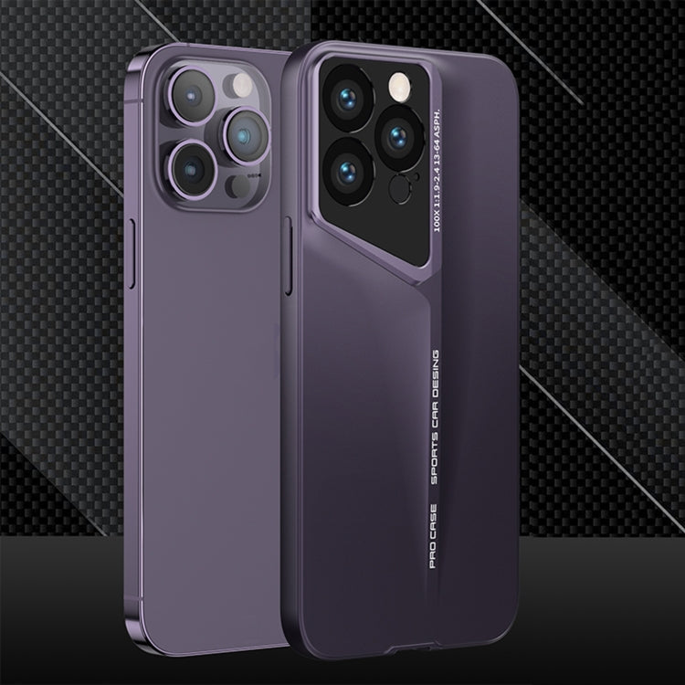 Pour iPhone 14 Pro Max Étui de téléphone GKK Blade ultra-mince à couverture complète (violet)