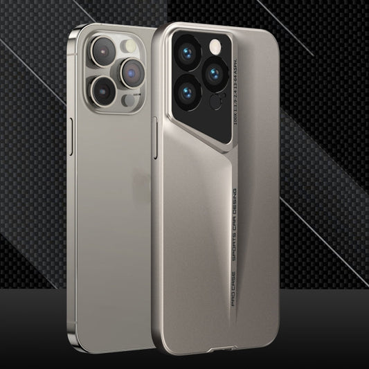 Pour iPhone 14 Pro Max Étui de téléphone GKK Blade ultra fin à couverture complète (Or)