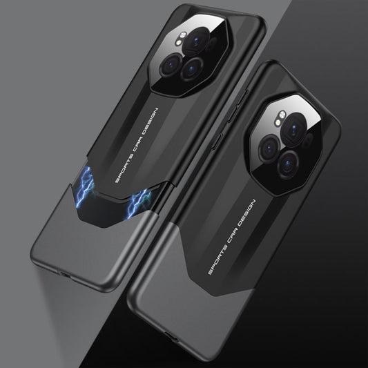 Pour Honor Magic6 GKK Étui de Téléphone Antichoc Tout Compris en Imitation Design Ultime (Noir)