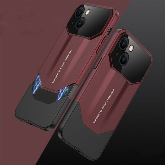 Pour iPhone 14 GKK Imitation Ultimate Design Coque de téléphone antichoc tout compris (rouge)
