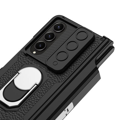 For Samsung Galaxy Z Fold4 GKK Integrated Magnetic Armor Full Coverage Phone Case(Brushed Texture)