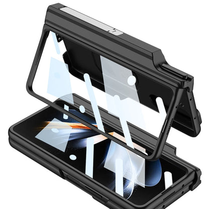 For Samsung Galaxy Z Fold4 GKK Integrated Magnetic Armor Full Coverage Phone Case(Litchi Texture)