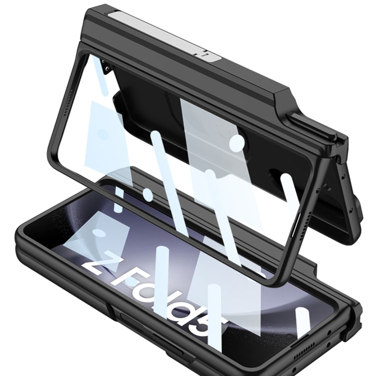 For Samsung Galaxy Z Fold5 GKK Integrated Magnetic Armor Full Coverage Phone Case(Carbon Fibre)