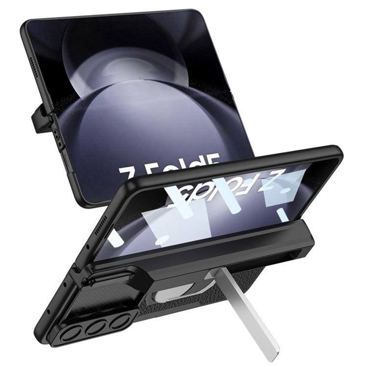 For Samsung Galaxy Z Fold5 GKK Integrated Magnetic Armor Full Coverage Phone Case(Carbon Fibre)