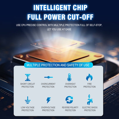 FOXSUR 20A 12V 24V Car / Motorcycle Smart Battery Charger, Plug Type:EU Plug(Yellow)