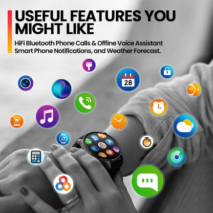 Zeblaze Btalk 3 Pro 1.43 inch BT5.2 Fitness Wellness Smart Watch, Support Bluetooth Call / Sleep / Blood Oxygen / Heart Rate / Blood Pressure Health Monitor(Gold)