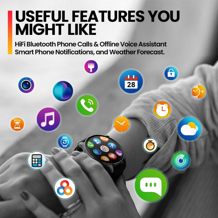 Zeblaze Btalk 3 Pro 1.43 inch BT5.2 Fitness Wellness Smart Watch, Support Bluetooth Call / Sleep / Blood Oxygen / Heart Rate / Blood Pressure Health Monitor(Blue)