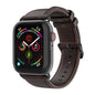 Pour Apple Watch Series 7 45mm Bracelet de montre DUX DUCIS en cuir véritable Business (café)