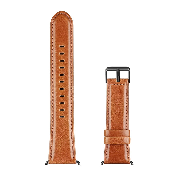 For Apple Watch Series 2 38mm DUX DUCIS Business Genuine Leather Watch Strap(Khaki)
