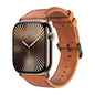 Pour Apple Watch Series 10 46mm Bracelet DUX DUCIS en cuir véritable (Kaki)