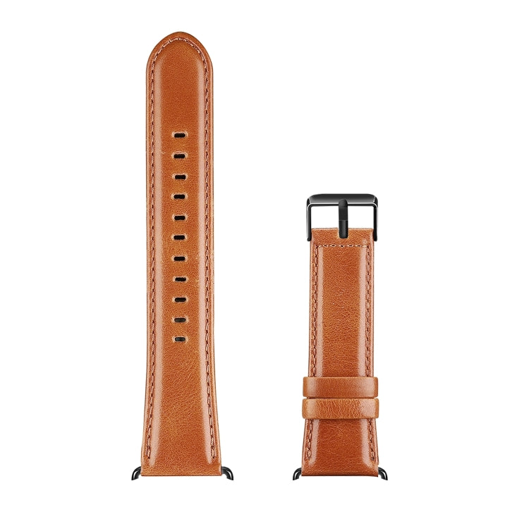 Pour Apple Watch Series 10 46mm Bracelet DUX DUCIS en cuir véritable (Kaki)