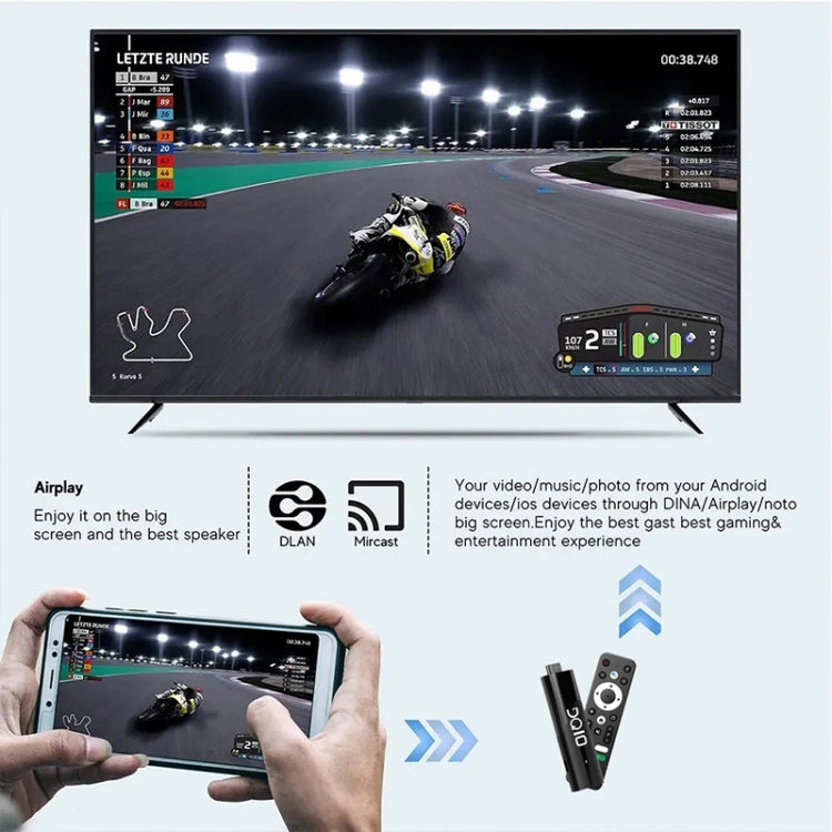 LEMFO DQ10 Allwinner H618 Quad Core ARM Cortex A53 8K HD Android TV Stick, RAM:2GB+16GB (prise US)
