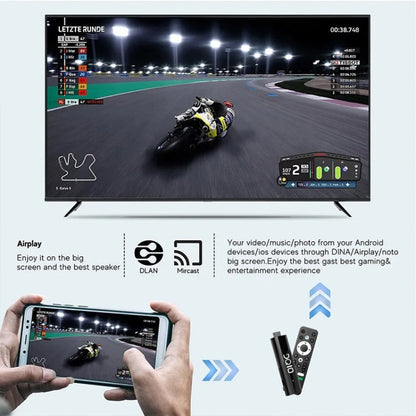 LEMFO DQ10 Allwinner H618 Quad Core ARM Cortex A53 8K HD Android TV Stick, RAM:2GB+16GB (prise US)
