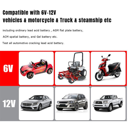 KONNWEI KW218 2.4 inch Color Screen Car Battery Tester(Black)