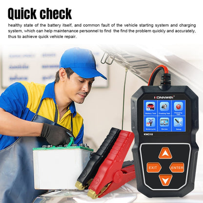 KONNWEI KW218 2.4 inch Color Screen Car Battery Tester(Black)