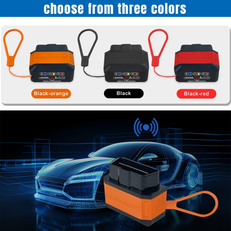 KONNWEI KW906 Scanner OBD2 Bluetooth 5.0 pour voiture Compatible Android et iOS (Noir)