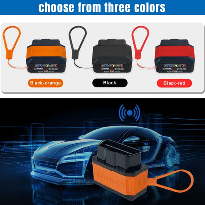 KONNWEI KW906 Scanner OBD2 Bluetooth 5.0 pour voiture Compatible Android et iOS (Noir)