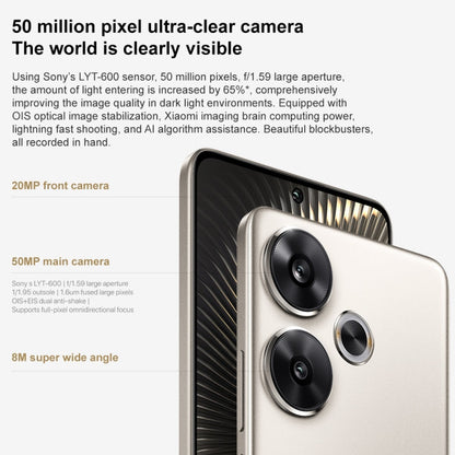 Xiaomi Redmi Turbo 3, 16GB+512GB, 6.67 inch Xiaomi HyperOS Snapdragon 8s Gen 3 Octa Core 3.0GHz, NFC, Network: 5G, Support Google Play(Titanium)