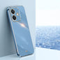 For OPPO A3 5G India XINLI Straight Edge 6D Electroplate TPU Phone Case(Celestial Blue)