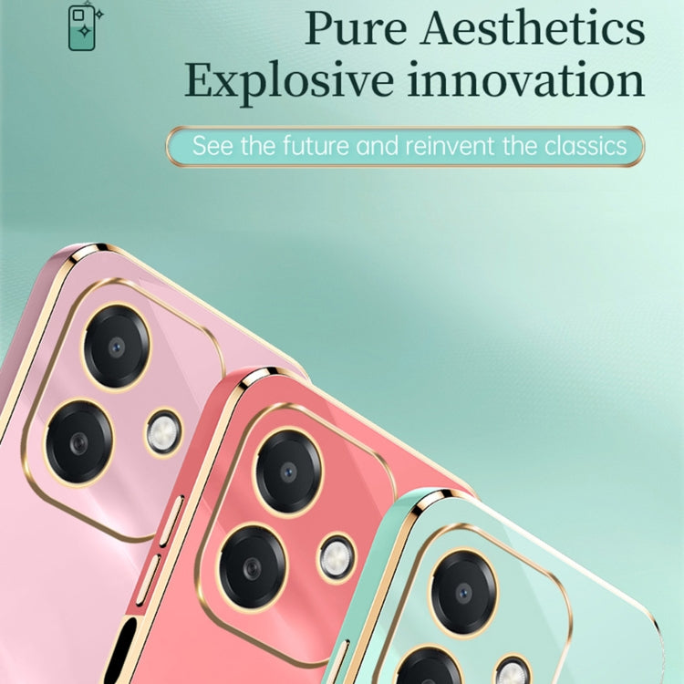 For OPPO A3 5G India XINLI Straight Edge 6D Electroplate TPU Phone Case(Black)
