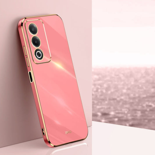 For OPPO A3 Pro India XINLI Straight Edge 6D Electroplate TPU Phone Case(Hawthorn Red)
