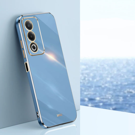 For OPPO A3 Pro India XINLI Straight Edge 6D Electroplate TPU Phone Case(Celestial Blue)