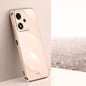 Pour Honor Play 50 XINLI Étui de téléphone en TPU avec placage d'or et bords droits 6D (Rose)