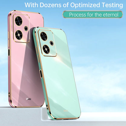 For Honor Play 50 XINLI Straight 6D Plating Gold Edge TPU Phone Case(Cherry Purple)