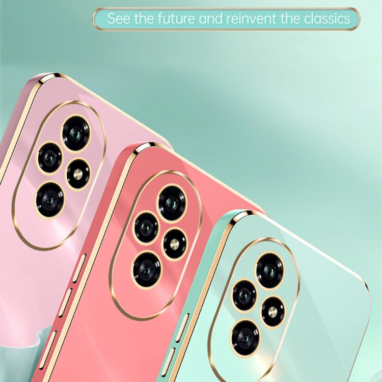 For Honor 200 XINLI Straight 6D Plating Gold Edge TPU Phone Case(Celestial Blue)