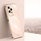 For Honor 200 Lite Global XINLI Straight 6D Plating Gold Edge TPU Phone Case(Pink)