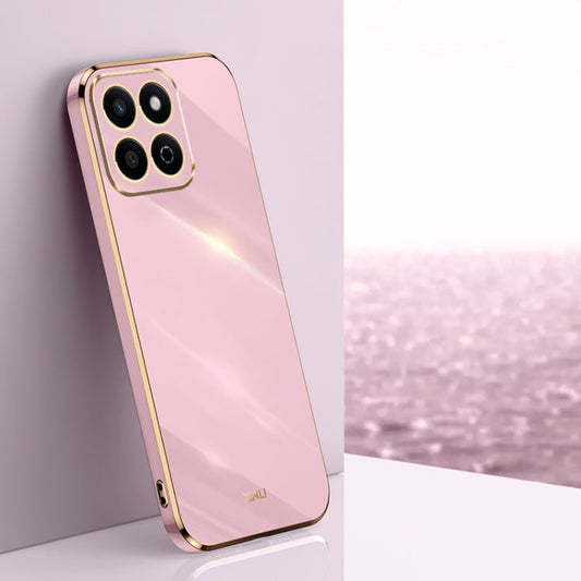 For Honor Play 60 Plus XINLI Straight 6D Plating Gold Edge TPU Phone Case(Cherry Purple)